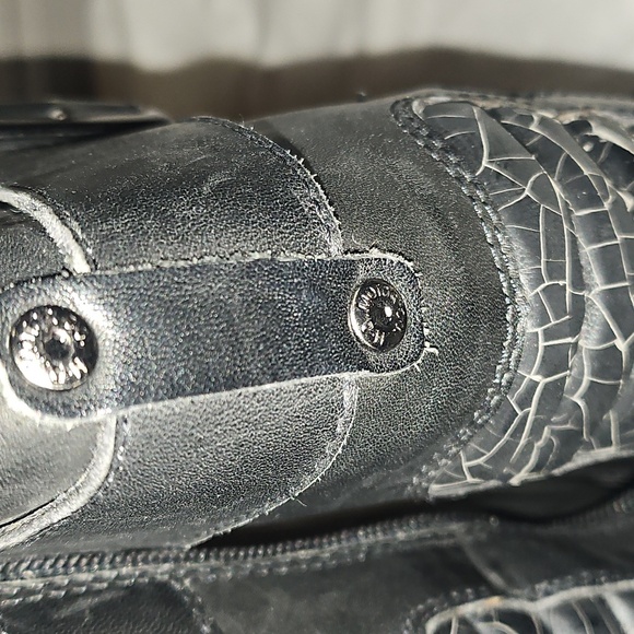 Harley-Davidson Women's Black Leather Boots Size 8 - Picture 15 of 16